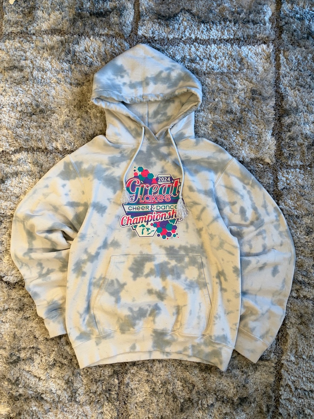 Tie-Dye 'Great Lakes Cheer & Dance Championships' Hooded Sweatshirt